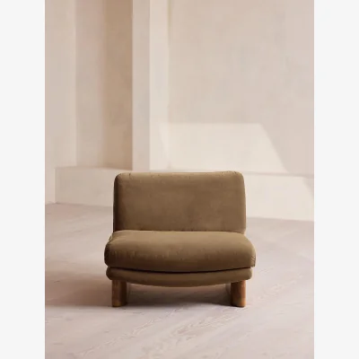 Soho Home Tellis Chair Module, Velvet, Truffle, UK