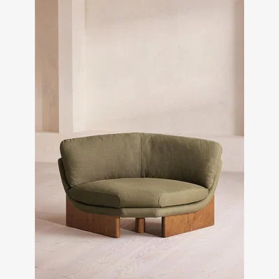 Soho Home Tellis Corner Chair, Linen, Sage, UK