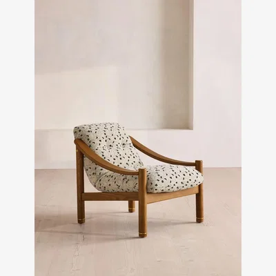 Soho Home Karine Armchair, Dark Stain, Olia Jacquard, UK