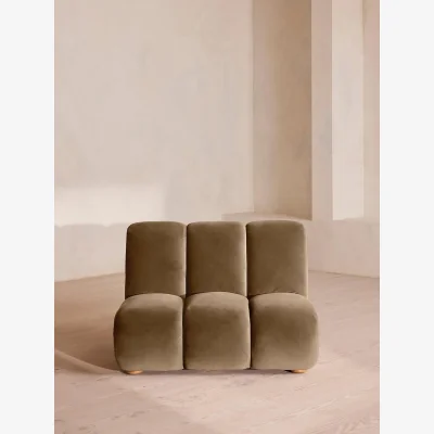 Soho Home Noelle Modular Armchair, Velvet, Truffle, UK