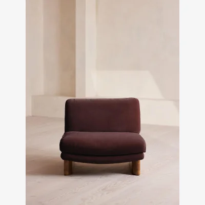 Soho Home Tellis Chair, Velvet, Aubergine, UK