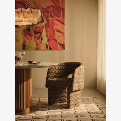 Soho Home Morrell Dining Chair, Fulton Jacquard, Sage, UK