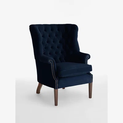 Soho Home House Porter Chair, Velvet Navy