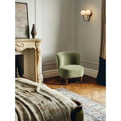 Soho Home Dolly Chair, Moleskin Velvet Soft Green, UK