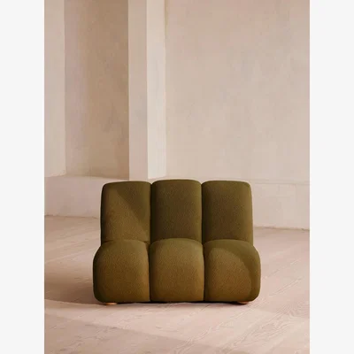 Soho Home Noelle Modular Armchair, Textured Wool Boucle, Kelp