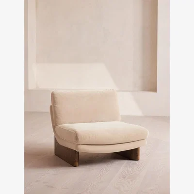 Soho Home Tellis Chair, Velvet, Porcelain