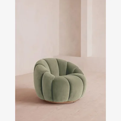 Soho Home Garret Chair, Velvet, Seafoam, UK