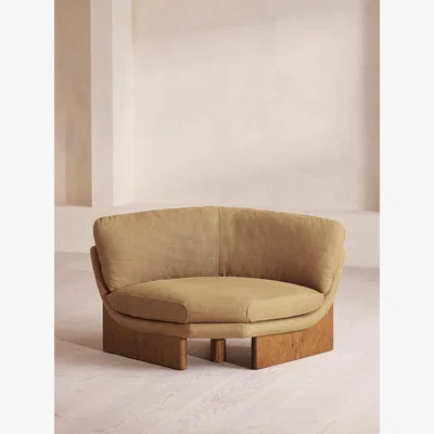 Soho Home Tellis Corner Chair, Linen, Wheat, UK