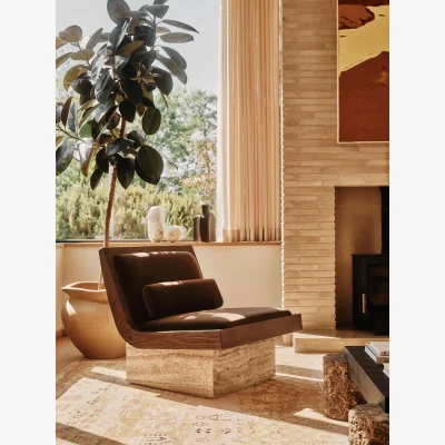 Soho Home Danilo Armchair, Velvet, Chocolate UK