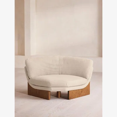 Soho Home Tellis Corner Chair, Linen, Bisque, UK