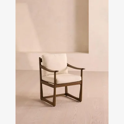 Soho Home Morena Outdoor Dining Chair, Off White