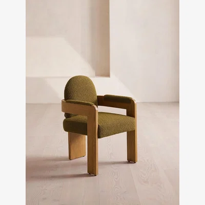 Soho Home Emerson Dining Chair, Boucle, Kelp