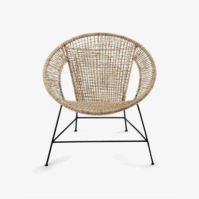 Sazy Ash Woven Accent Chair, Natural