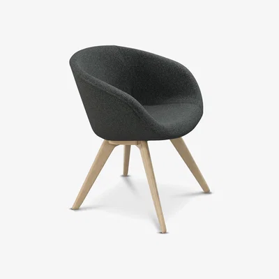 Tom Dixon Tom Dixon - Scoop Low Back Chair Natural Oak Melange Nap 0191
