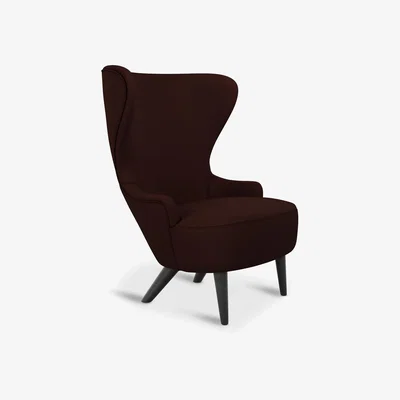 Tom Dixon Tom Dixon - Wingback Micro Chair Black Oak Leg Denim 0404