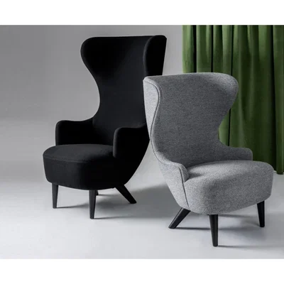 Tom Dixon Tom Dixon - Wingback Chair Natural Leg Denim 0505
