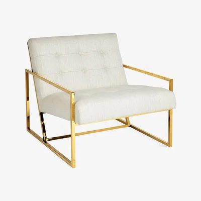 Tobias Oliver Jonathan Adler I Goldfinger Lounge Chair I Lucerne Oyster