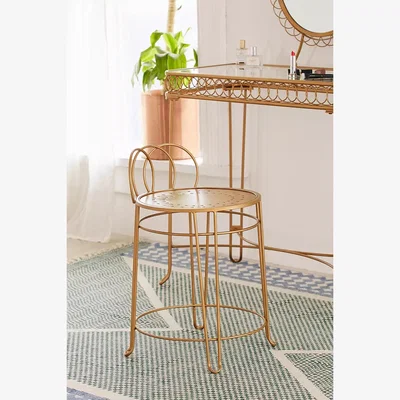 Urban Outfitters Wire Loop Chair - Gold H: 58.5cm x W: 12.7cm at Urban Outfitters