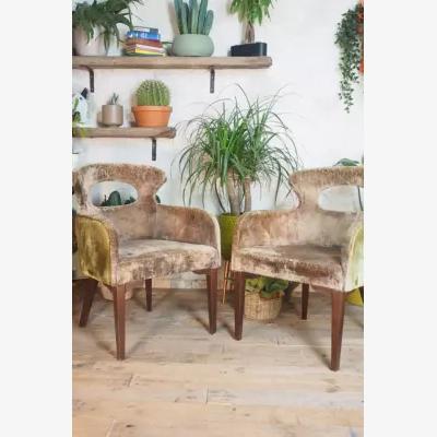 Urban Outfitters Urban Renewal Vintage Pair Of Plush Chairs by Stanley Jay Friedman - Brown H:85cm x W:62cm x D:57cm at Urban Outfitters