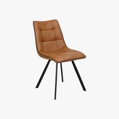 Woods Furniture Jack Dining Chair - Spice Tan and Slate Piping Set of 2