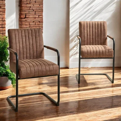 Woods Furniture Adele Pocket Sprung Dining Chair - Light Brown Set of 2