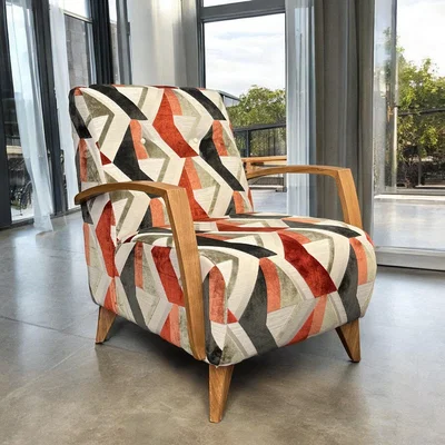 Woods Furniture Ibberton Accent Chair in Sunset Vegas Velvet