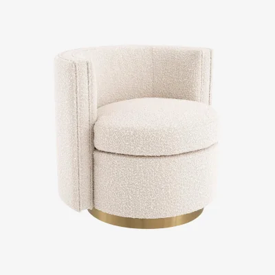 Westwing Bouclé Swivel Armchair Amanda