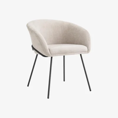 Westwing Upholstered Dining Chair Campus with Armrests