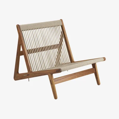 Westwing Handmade Iroko Wood Garden Lounge Chair MR01 Initial
