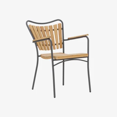 Westwing Teak Wood Garden Chairs Ellen, Set of 2