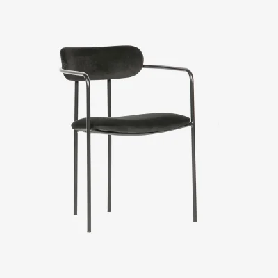 Westwing Stackable Velvet Dining Armchairs Elvy, Set of 2