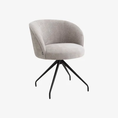 Westwing Upholstered Swivel Dining Chair Masters with Armrests
