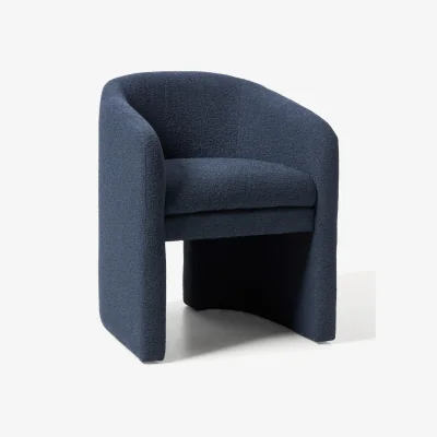 Westwing Bouclé Dining Chair Mairo with Armrests