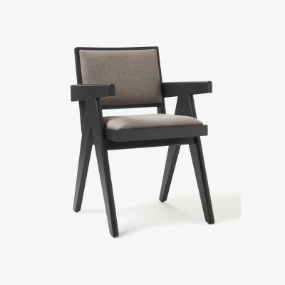 Westwing Upholstered Dining Chair Sissi with Armrests