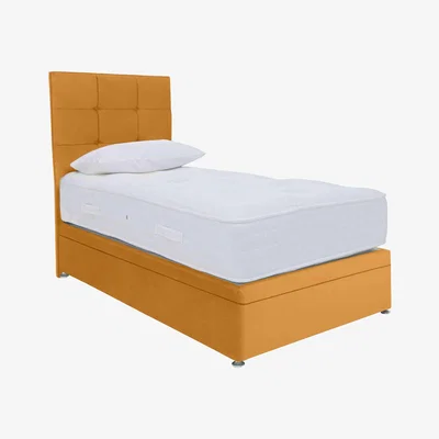 Furniture Village Sleep Story - Luxury 2000 Power Ottoman Divan Set - Single - Plush Corn