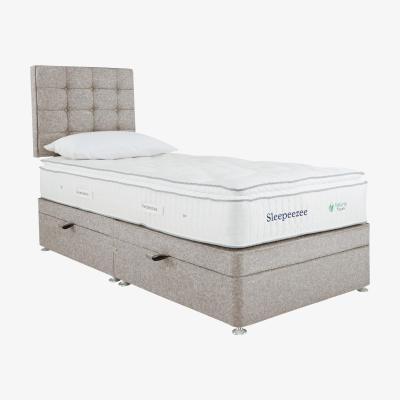Furniture Village Sleepeezee - Natural Touch 2000 Pillowtop Side Ottoman Divan Set - Single - Beige