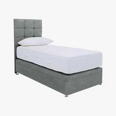 Furniture Village Firm Sleep 1500 Power Ottoman Divan Set - Single - Duck Egg