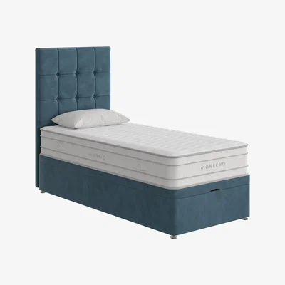 Furniture Village True Gel 10000 End Ottoman Divan Set - Single - Teal