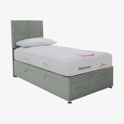 Furniture Village Sleepeezee - Jessica Side Ottoman Divan Set - Single - Green