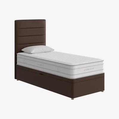 Furniture Village True Gel 7500 Side Ottoman Divan Set - Single - Brown