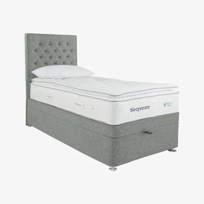 Furniture Village Sleepeezee - Natural Touch 3000 Pillowtop End Ottoman Divan Set - Single - Green