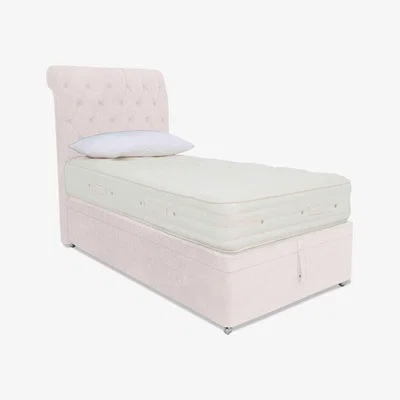 Furniture Village Hypnos - Luxury Firm 4 Ottoman Divan Set - Single - Zenith Snow