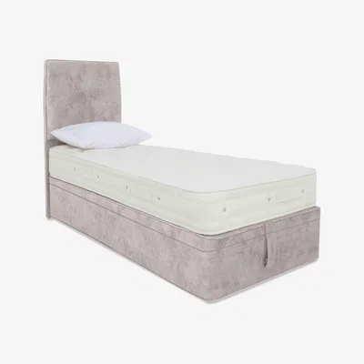 Furniture Village Hypnos - Luxury Firm 2 Ottoman Divan Set - Single - Daytona Stone