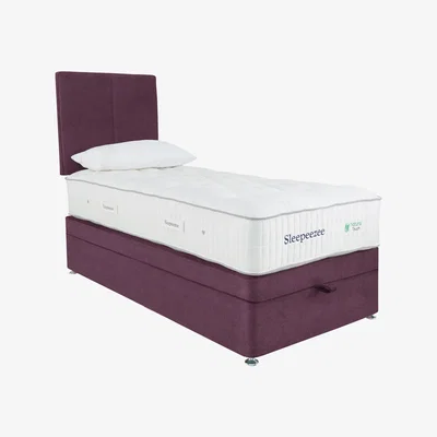 Furniture Village Sleepeezee - Natural Touch 3000 End Ottoman Divan Set - Single - Purple