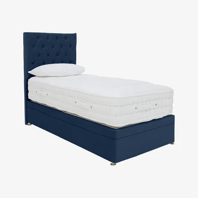 Furniture Village Sleep Story - Natural 4000 Side Ottoman Divan Set - Single - Blue
