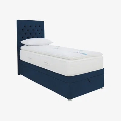 Furniture Village Sleepeezee - Geltouch Advanced 10000 End-Lift Ottoman Divan Set - Single - Blue