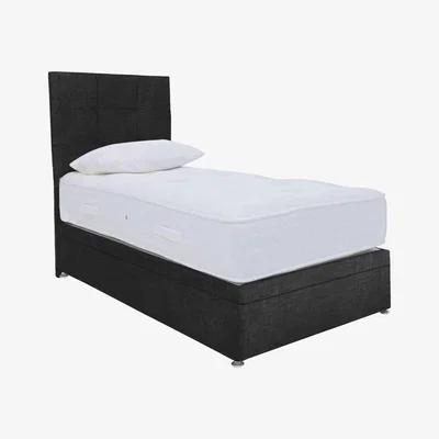 Furniture Village Sleep Story - Luxury 2000 Power Ottoman Divan Set - Single - Linoso Granite