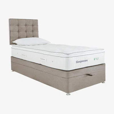 Furniture Village Sleepeezee - Natural Touch 2000 Pillowtop End Ottoman Divan Set - Single - Brown