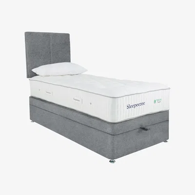 Furniture Village Sleepeezee - Natural Touch 3000 End Ottoman Divan Set - Single - Grey