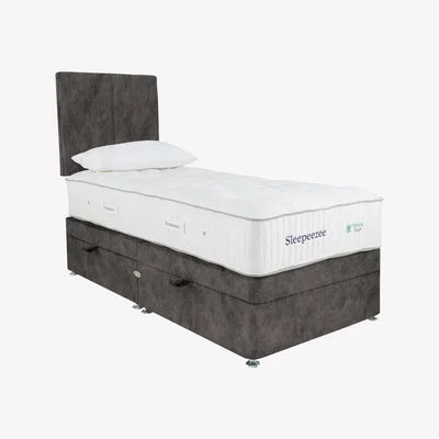 Furniture Village Sleepeezee - Natural Touch 3000 Side Ottoman Divan Set - Single - Brown